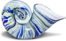 Glass Nautilus Conch, Hand Blown Seashell Art Glass Figurines Sculpture Décor picture