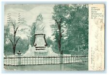 1905 Heinrich Heine Monument Bronx Park New York NY Germany Glitter Postcard picture