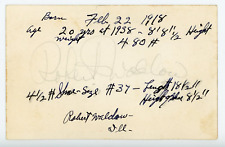 Robert Wadlow (Worlds Tallest Man) ~ Signed Autographed Postcard Photo ~ JSA LOA picture