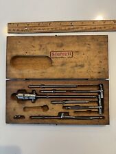 Super Rare Vintage Starrett Machinist Tools With Wooden Box Collectible Antique picture