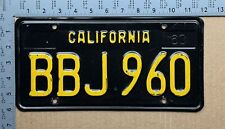 1963 California license plate BBJ 960 Oakland issue East Bay 15966 picture