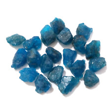 Excellent Blue Apatite Raw 20 Piece 10-11 MM Blue Apatite Crystal Rough Jewelry picture