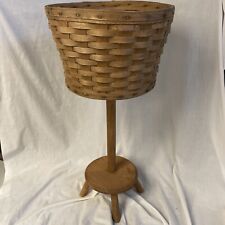 1981 LONGABERGER SEWING BASKET,  ROUND, WITH STAND picture