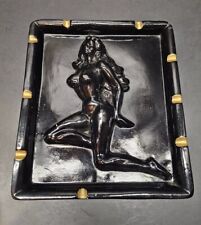 Mid century Nude Pin-Up Woman Ashtray 1950's? Risqué Rare Centerfold Wall Art picture