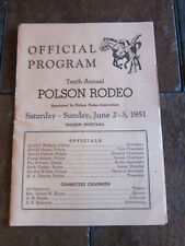 1951 Official Program Polson Montana Rodeo picture