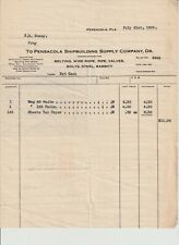 Pensacola shipbuilding co of Florida Antique Letterhead Bill invoice 1920s FL 20 picture