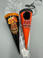 2002 D. BLUMCHEN Paper CANDY CONTAINER Cones HALLOWEEN Autumn picture