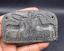 Nephrite Jades Antique Wild Animal Engraving Intaglio Unique Belt Bickel picture