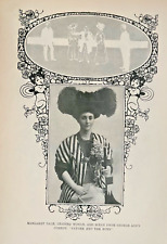 1908 Vintage Magazine Illustration Actress Margaret Dale picture
