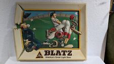 Vintage 1975  Blatz Vacuform Baseball  Sign Excellent Condition  picture