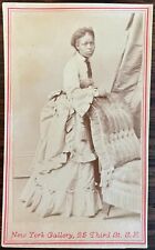 1860s AFRICAN-AMERICAN WOMAN SIGNED CDV SAN FRANCISCO CA CALIFORNIA PHOTOGRAPHY picture
