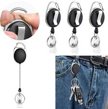 3PCS Heavy Duty Retractable Badge Holders with Carabiner Reel Clip Key Tool picture