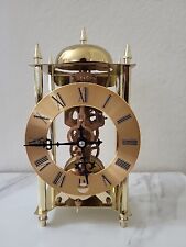 Brass Skeleton Clock w/ Bell Strike picture