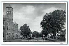 c1920's Main Street Looking West Building Classic Cars Poultney Vermont Postcard picture