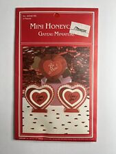 Vintage Amscan Valentine Decoration 3 Piece Mini Paper Heart Honeycomb Tissue picture