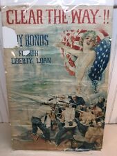 WWI US Navy Clear The Way Buy Bonds Fourth Liberty Loan poster by Christy picture