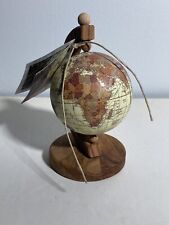 Arte Legno Desktop Globe Solid Olive Wood Made In Italy, picture