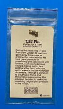 President Lyndon B. Johnson LBJ Initials Collectors Gold Tone Lapel Pin Campaign picture