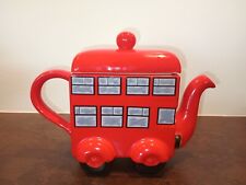 VINTAGE PRICE KENSINGTON POTTERIES - MADE IN ENGLAND - RED LONDON BUS TEAPOT picture