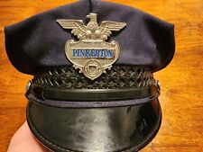 Vintage 40 - 50 s Police Visor Cap Pinkerton PA size 7 1/4 picture