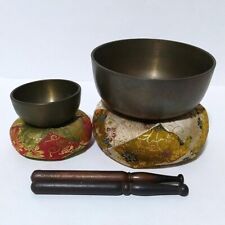 ORIN Japanese Vintage Buddhist Singing Bowl Bell Stick Set diameter 12cm 7cm picture
