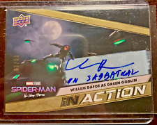 2023 UD Spider-Man No Way Home Willem Dafoe Green Goblin Gold Auto In Action /10 picture