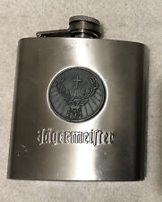 Jägermeister Elk Cross Pocket Liquor Flask 6 oz Stainless Steel picture