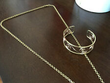 Vintage Gold tone thick Necklace 29