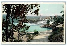 1918 Steamer Washington Irving Rounding West Point Newburgh NY Phostint Postcard picture