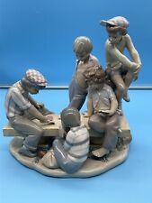 Lladro Large Nao Boy's Playing Cards Figurine picture