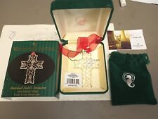 Waterford Crystal MARSHALL FIELD'S EXCLUSIVE- SIGNED - CELTIC CROSS ORNAMENT HTF picture