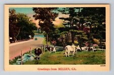 Millen GA-Georgia, Scenic General Greetings, Antique Souvenir, Vintage Postcard picture