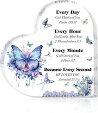 Godly Religious Christian Acrylic Gifts for Women Purple Butterfly Everyday  picture