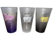 3 Abita Brewing Co. Beer Frosted Pint Glass Craft Beer 16oz Clear Purple Smoke picture