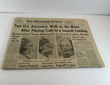 The Minneapolis Tribune Monday July 21 1969 MAN 2 US Astronauts WALK On MOON picture