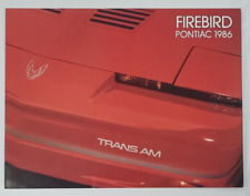 1986 Pontiac Firebird Trans Am Car Dealership Sales Brochure Canada GM-4778 picture