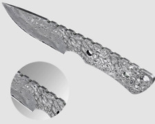 6' Handmade Damascus Steel Fixed Blade Skinning knife blank blade full tang picture
