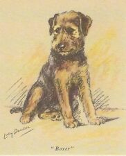Airedale Terrier Puppy - CUSTOM MATTED - Dog Art Print - Lucy Dawson picture