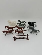 Horse figurine lot of 12 Plastic or resin different poses - 3-4 In…102 picture