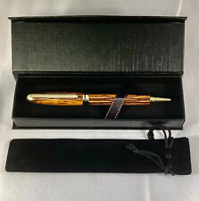 Handmade Deluxe Ballpoint Wood Pen.  European Design.  Bocote Wood.  Exotic Wood picture