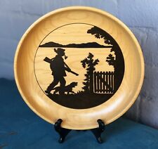 Estate Vintage Alder Wood Inlay Low Relief Bowl Art Wall Hanging by Klaus Stange picture