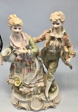 Vintage Porcelain Gold Gilded Couple, Man & Woman Figurine Statue. Marked 7123 picture