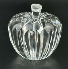 WATERFORD Crystal Apple Paperweight Signed 3 1/4