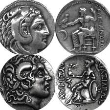 2 Alexander the Great Coins, Zeus & Athena 2 Greek REPLICA REPRODUCTION COINS picture