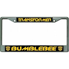 transformer bumblebee logo chrome license chrome plate frame usa made picture