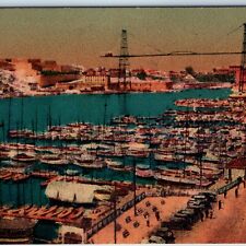 c1930s Marseilles, France Port Transportation Bridge A Tardy Litho Photo PC A203 picture