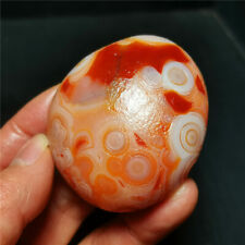 TOP 99G Natural Gobi Agate Eyes Agate Stone Silk Banded Agate Crystal  BY26 picture