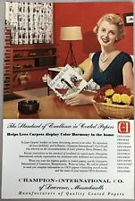 Vintage 1954 Print Advertisement Full Page Champion-International Color Harmony picture
