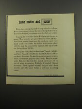 1950 Wallachs Hart Schaffner & Marx Suits Ad - Alma mater and pater picture