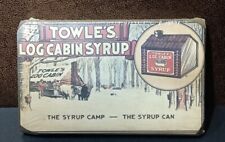 Vintage Towle's Log Cabin Syrup Advertising Wood Box Wall Sign (SEALED) picture